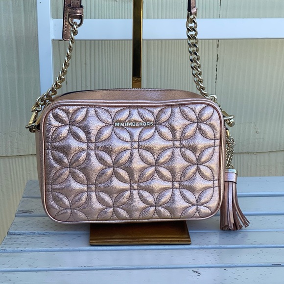 Michael Kors Bags Michael Kors Quilted Floral Camera Bag Like New